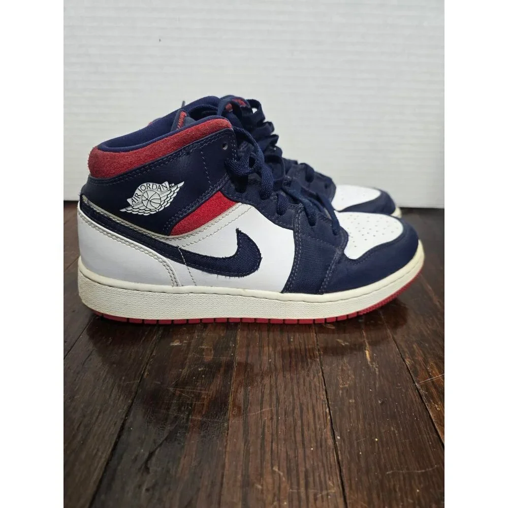 Nike Air Jordan 1 Mid SE Olympic USA Sneakers 5.5 Y